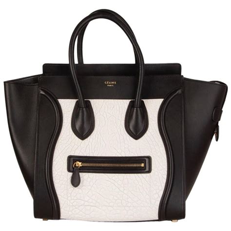 celine paris handbag black and white|where to purchase Celine bags.